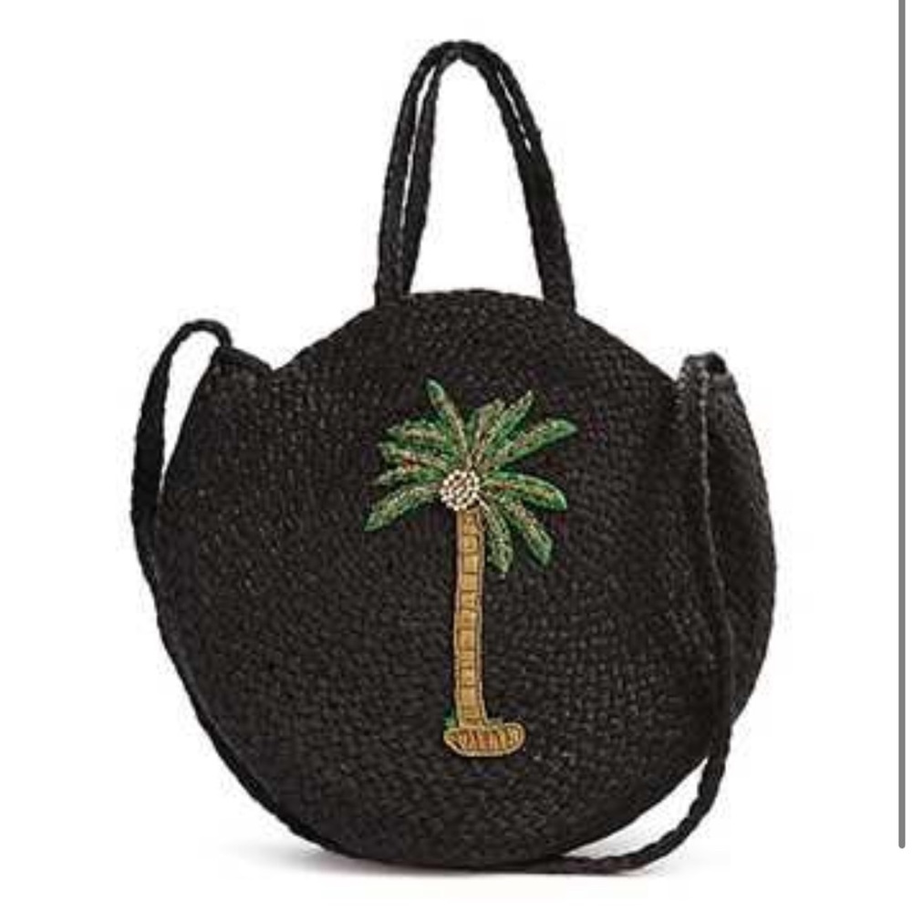 🌴 Forever 21 NWT Black Woven Handbag/Tote